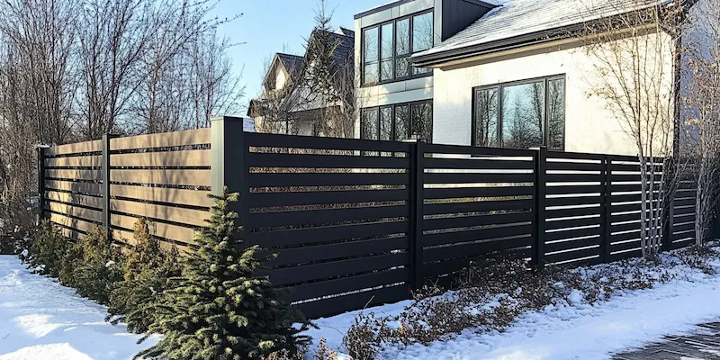 Moderne Metallzäune aus Polen