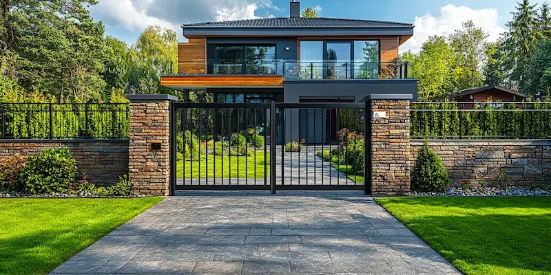 Metallzaun aus Polen mit Montage